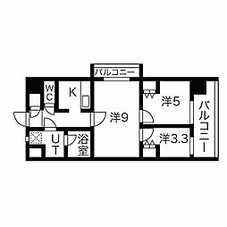 THE MUSIC COURT 3Kの間取図画像