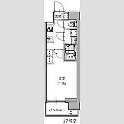 S-RESIDENCE福島Grande 1Kの間取図画像