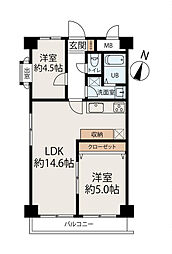 グレイス南太田 2LDKの間取図画像