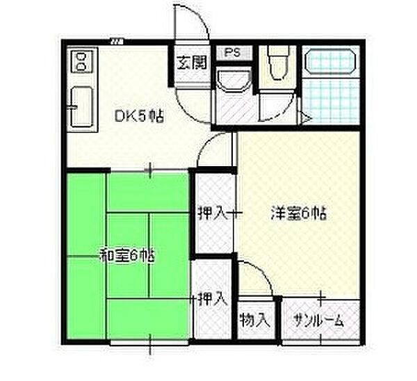 レジデンスR A105｜富山県高岡市米島(賃貸アパート2K・1階・40.57㎡)の写真 その2
