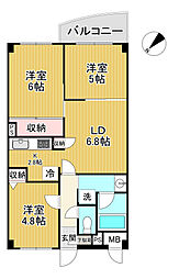 ロイヤルパレス馬込西公園 3LDKの間取図画像