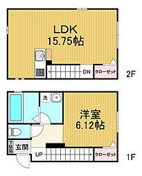 ヒルトップハウス 1LDKの間取図画像
