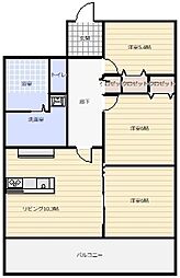 メゾンドール浜寺北 3LDKの間取図画像