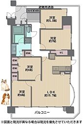ヴューイスト泉ヶ丘 4LDKの間取図画像