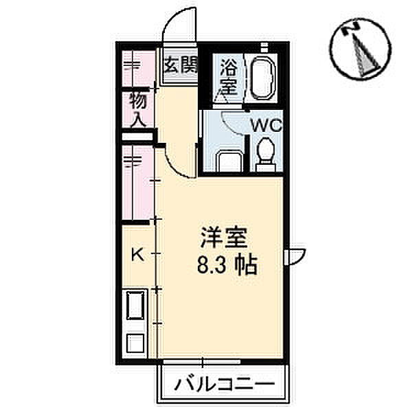 ハッピーチャイム 101｜鳥取県米子市旗ヶ崎6丁目(賃貸アパート1R・1階・30.00㎡)の写真 その2