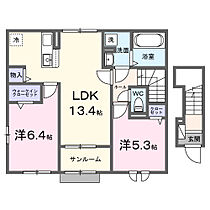 アクシアI 201 ｜ 鳥取県境港市外江町3121番地（賃貸アパート2LDK・2階・62.62㎡） その2