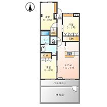 プランドールII 106 ｜ 鳥取県米子市観音寺新町4丁目（賃貸マンション3LDK・1階・65.35㎡） その2