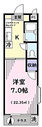 ヒルズイシダ2 1Kの間取図画像