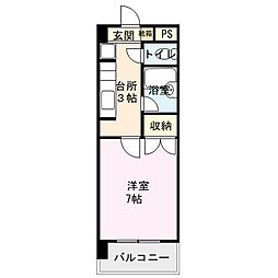 アンジェリカ 1Kの間取図画像