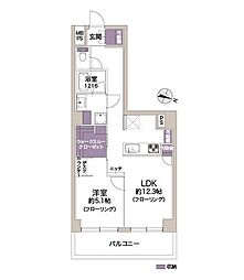 ライオンズマンション久が原 1LDKの間取図画像