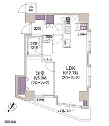 ダイアパレス戸越 1LDKの間取図画像