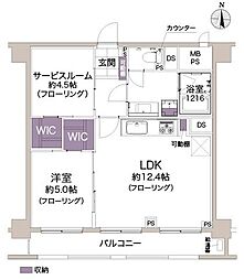 亀戸クリーンハイツ 1SLDKの間取図画像