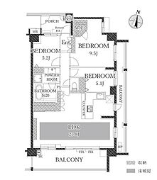 ユアコート大宮 3LDKの間取図画像