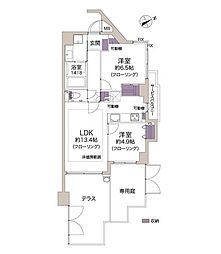 レキシオ荻窪 2LDKの間取図画像