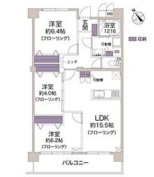 北千住パーク・ファミリア 3LDKの間取図画像