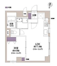 シャンボール第2都立大 1LDKの間取図画像