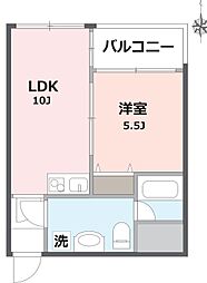 プラザ南大井 1LDKの間取図画像
