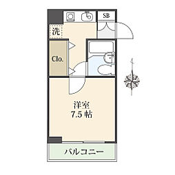 ハイツ浅間 1Kの間取図画像