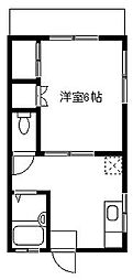 ダイリン荘 1DKの間取図画像
