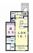 香川県綾歌郡宇多津町新開（賃貸アパート1LDK・1階・35.55㎡） その2