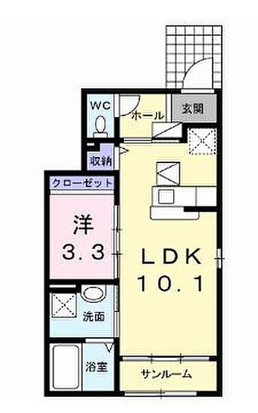 香川県綾歌郡宇多津町新開(賃貸アパート1LDK・1階・35.55㎡)の写真 その2