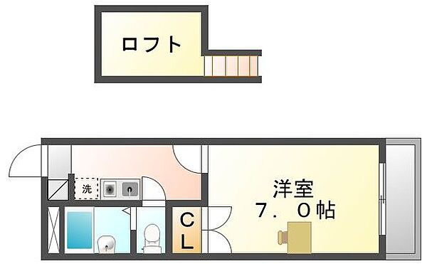 香川県高松市福岡町３丁目(賃貸アパート1K・1階・19.87㎡)の写真 その4