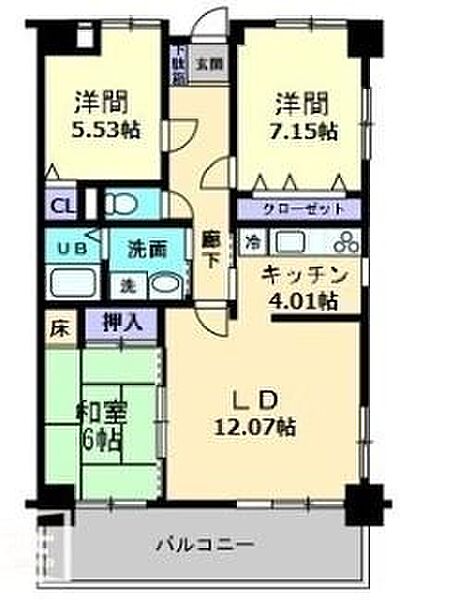 香川県高松市藤塚町２丁目(賃貸マンション3LDK・8階・79.72㎡)の写真 その4