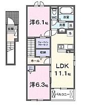 香川県高松市多肥下町（賃貸アパート2LDK・2階・58.57㎡） その2