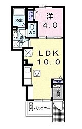 JR予讃線 宇多津駅 徒歩31分の賃貸アパート 1階1LDKの間取り