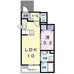 ロイヤルパーク1 1LDKの間取図画像