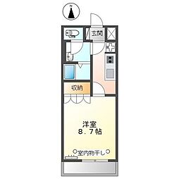 グランシャリオ 1Kの間取図画像