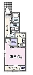 綾歌郡宇多津町浜三番丁アパート 1Kの間取図画像