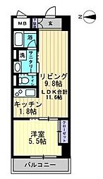 アルファレガロ中央町 1LDKの間取図画像