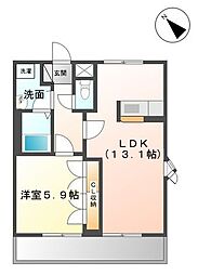 フィエスタ 1LDKの間取図画像