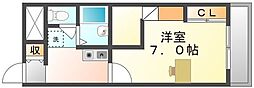レオパレスZ 1Kの間取図画像