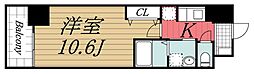 JR京葉線 千葉みなと駅 徒歩14分の賃貸マンション 14階1Kの間取り