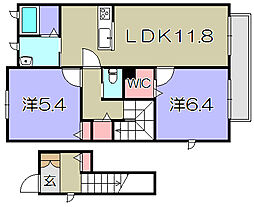 gardenplace 2LDKの間取図画像