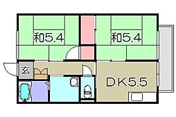 ロジュマン.K 2DKの間取図画像