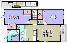 プラシードII  ｜ 滋賀県東近江市五個荘小幡町（賃貸アパート2LDK・2階・57.07㎡） その2