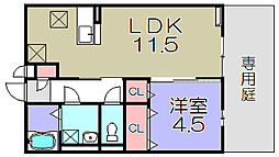 セジュールアースマーシ3 1LDKの間取図画像