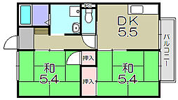 ロジュマン.K 2DKの間取図画像