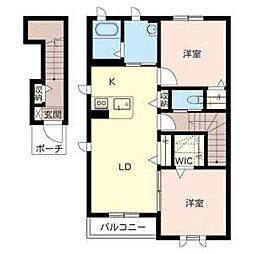 ブリージー・ガーデン 2LDKの間取図画像