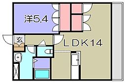 エスポワール 1LDKの間取図画像