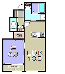グッドライフステージ中野B 1LDKの間取図画像