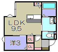 ルアナ  ｜ 滋賀県東近江市ひばり丘町（賃貸アパート1LDK・2階・35.00㎡） その2