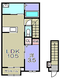 グッドライフステージMNI 1LDKの間取図画像