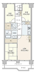 朝日プラザ南大阪ターミナルCITY 3LDKの間取図画像