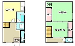 中崎西飯塚ハイツの間取図画像