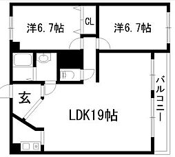 シルバーハイツ東寺町の間取図画像