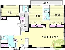 ベルモント  ｜ 兵庫県神戸市中央区北野町2丁目（賃貸マンション3LDK・3階・95.00㎡） その2